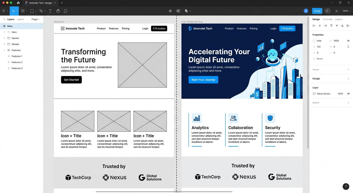 Homepage Layout Figma screenshot